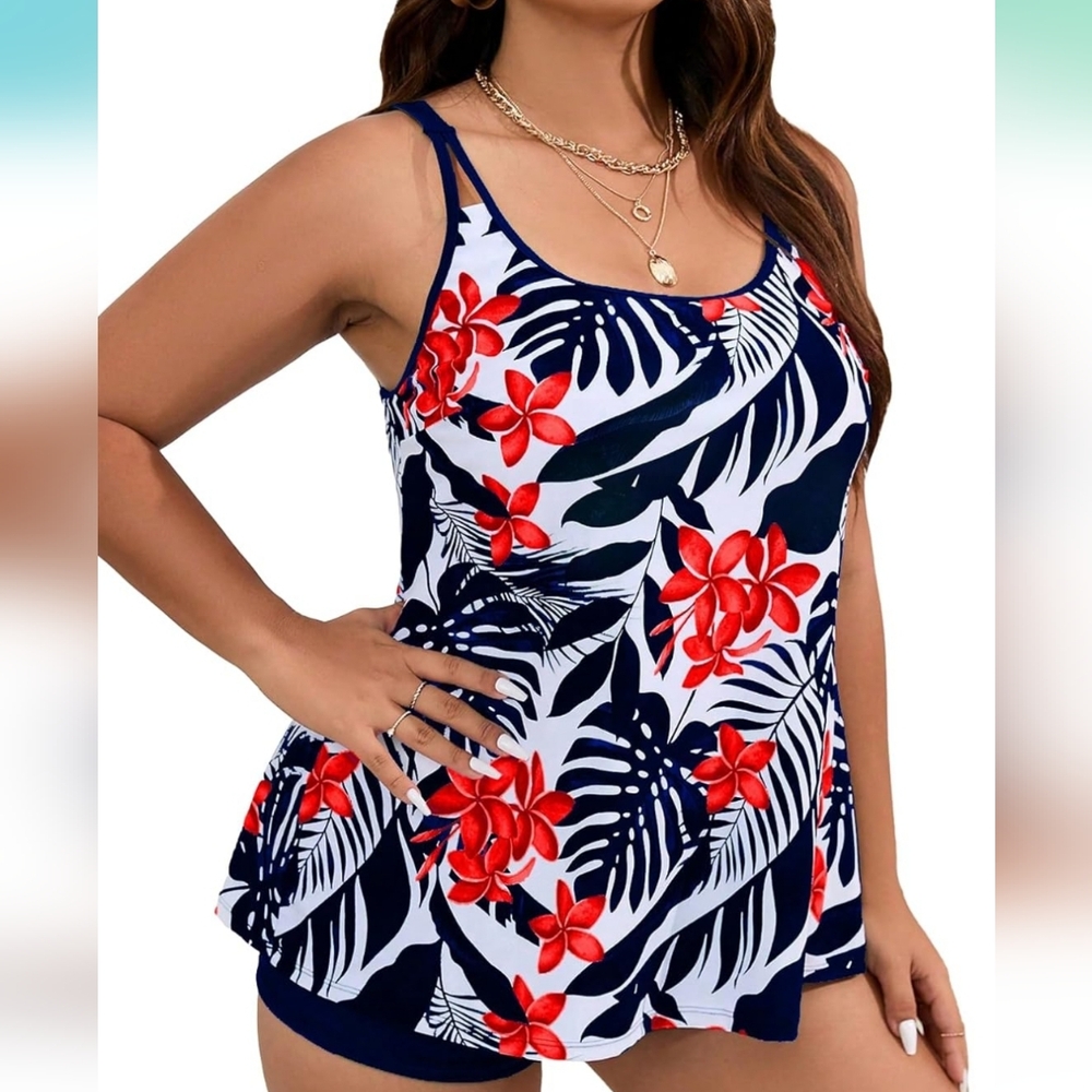 PLUS SIZE Tankini Swimsuit - Picture 4 of 7